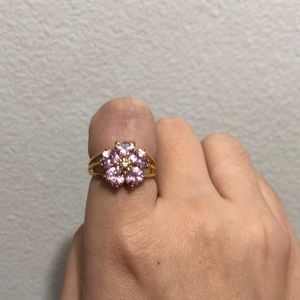 Pink flower ring